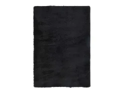 Alfombra De Cocina^Alfombra de pelo largo negra NAVARRA 200x290 cm Poliéster Negro
