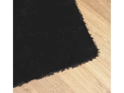 Sale Alfombra de pelo largo negra NAVARRA 120x120 cm poliéster Negro