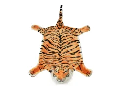 Alfombra Infantil^Alfombra de peluche Tigre 144 cm Marrón Decoración Realista para Niños y Adultos Marru00f3n