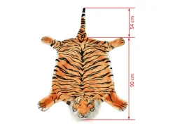 Alfombra Infantil^Alfombra de peluche Tigre 144 cm Marrón Decoración Realista para Niños y Adultos Marru00f3n