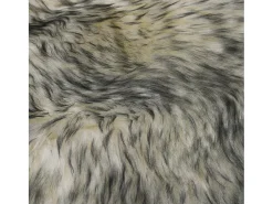 Alfombra de piel de oveja mezcla de gris oscuro 60x180 cm