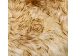 Alfombra de piel de oveja marrón mezcla 60x90 cm