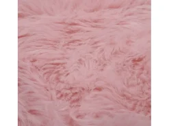 Alfombra de piel de oveja sintética rosa 60x90 cm ES30730