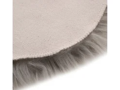 Alfombra de piel de oveja sintética gris claro 60x90 cm ES85952