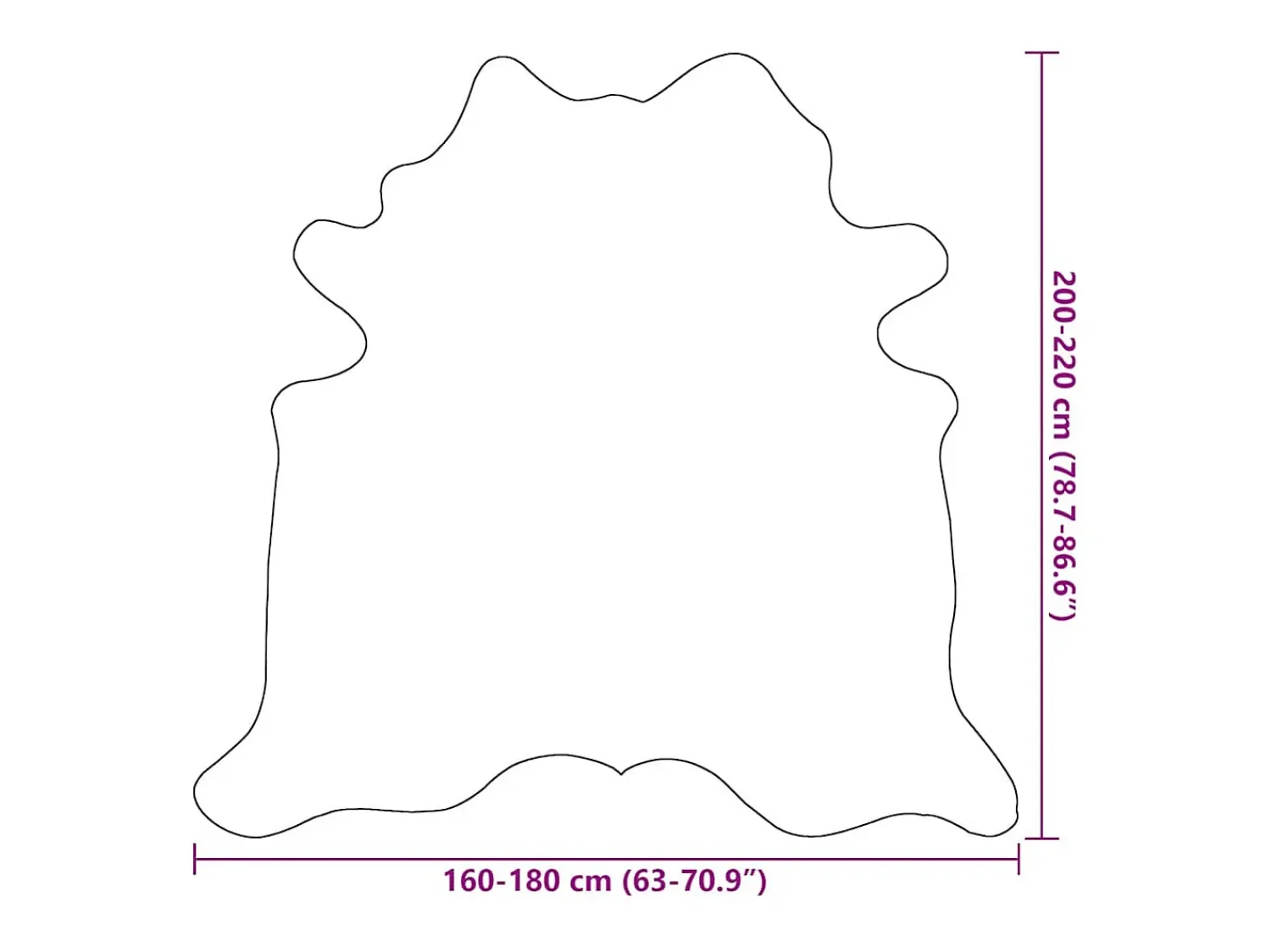 Alfombra de piel de vaca auténtica marrón y blanca 180x220 cm Marru00f3n