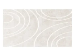 OZAIA Alfombra De Salón^Alfombra de piel sintética en relieve con patrones circulares, 160 x 230 cm, , PAOLISI Beige