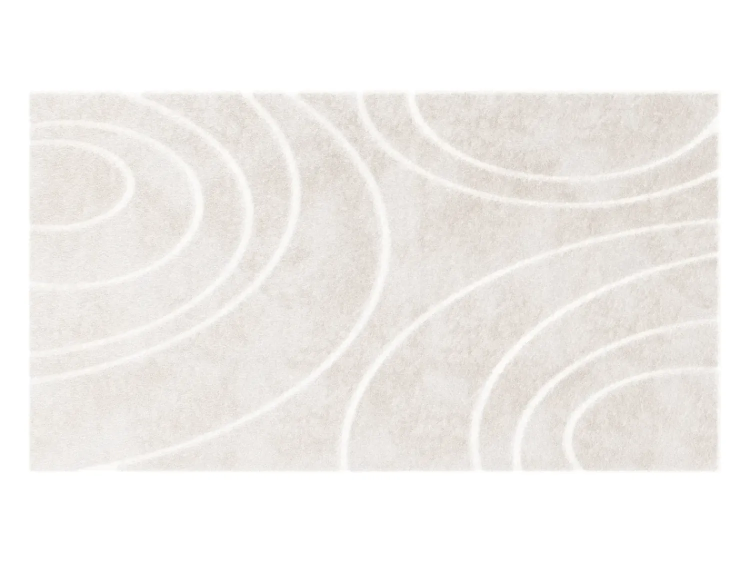 OZAIA Alfombra De Salón^Alfombra de piel sintética en relieve con patrones circulares, 160 x 230 cm, , PAOLISI Beige