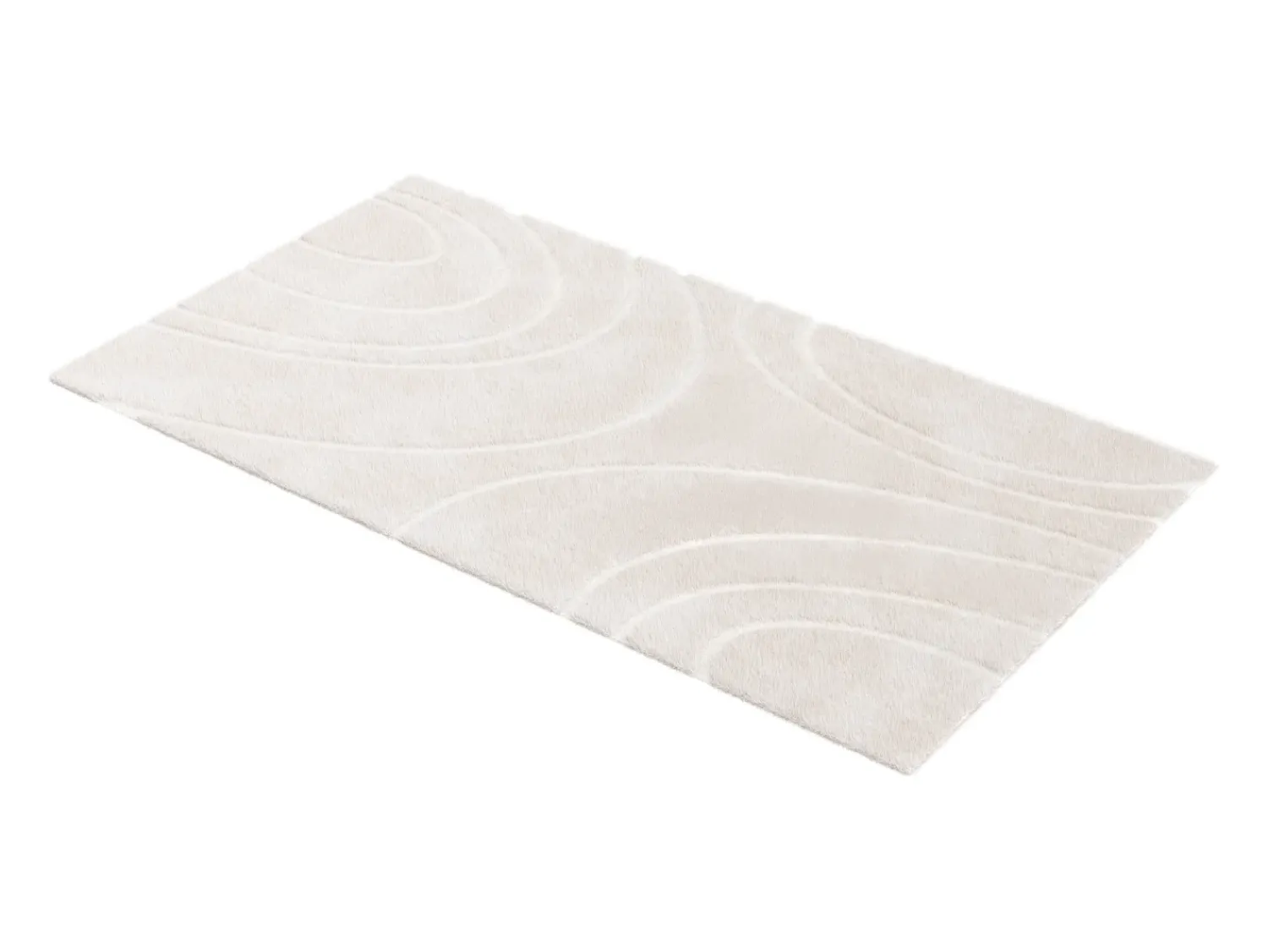 OZAIA Alfombra De Salón^Alfombra de piel sintética en relieve con motivos circulares, 200 x 290 cm, , PAOLISI Beige