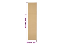 Alfombra de sisal natural 66x300 cm