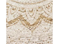 Alfombra De Cocina|Alfombra Redonda^Alfombra de suelo de yute trenzado estampada redonda de 210 cm Beige