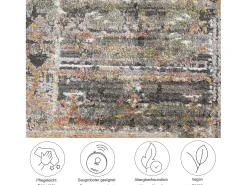 Alfombra De Salón^Alfombra de tejido plano con aspecto vintage 80x280 cm multi Corduletta Beige