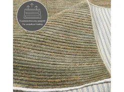 Alfombra De Salón^Alfombra de tejido plano con aspecto corto 40x60 cm Corduletta Verde
