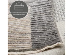 Alfombra De Salón^Alfombra de tejido plano con aspecto de patchwork 240x340 cm Corduletta Beige