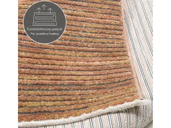New Alfombra de tejido plano con aspecto corto 80x150 cm Óxido Corduletta Cobrizo