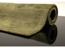 Alfombra De Salón^Alfombra de viscosa tejida a mano 250x350 cm musgo Shine Verde pino