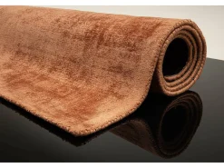 New Alfombra de viscosa tejida a mano 85x155 cm Cobre Shine Cobrizo