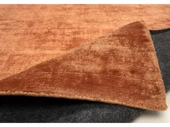 Alfombra de viscosa tejida a mano 190x290 cm Cobre Shine