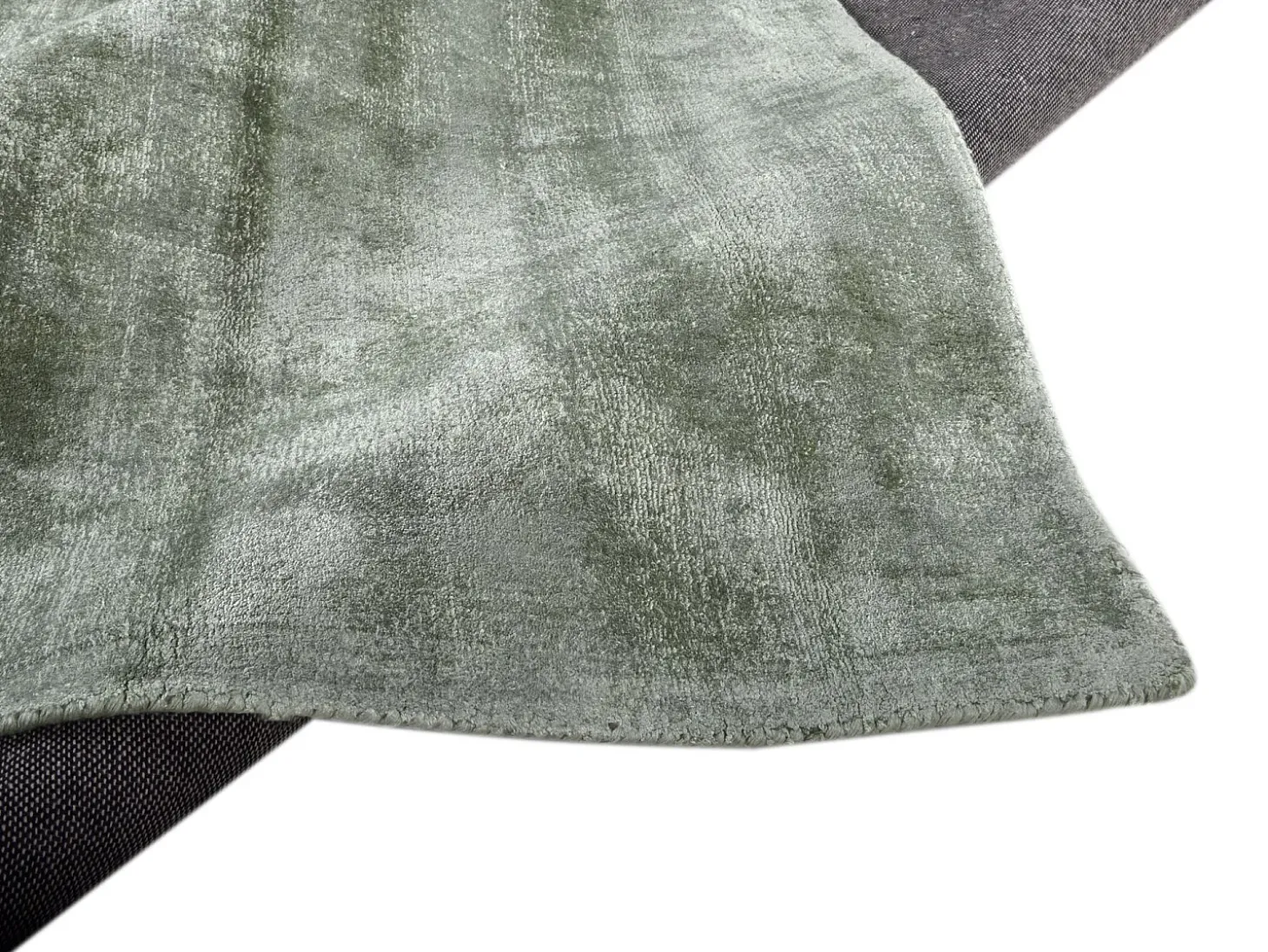 Alfombra de viscosa tejida a mano 250x300 cm Verde Shine