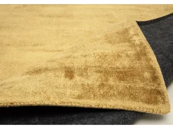 Alfombra de viscosa tejida a mano 140x200 cm Camello Shine