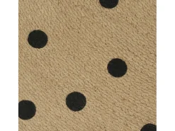 New Alfombra de yute hecha a mano con estampado de lunares de 150 cm Negro