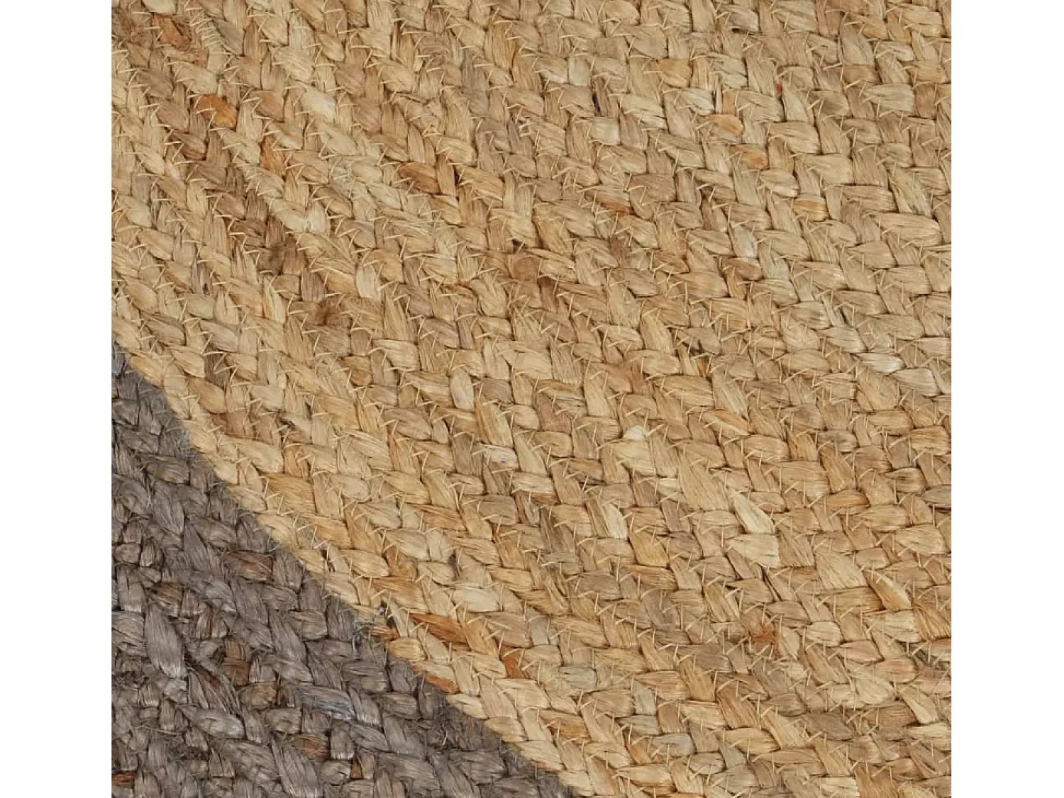 Sale Alfombra de yute hecha a mano con borde 150 cm Gris