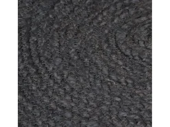Best Alfombra de yute hecha a mano redonda de 90 cm oscuro Gris