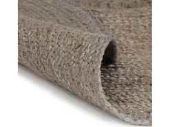 Online Alfombra de yute tejida a mano redonda 90 cm ES62306 Gris