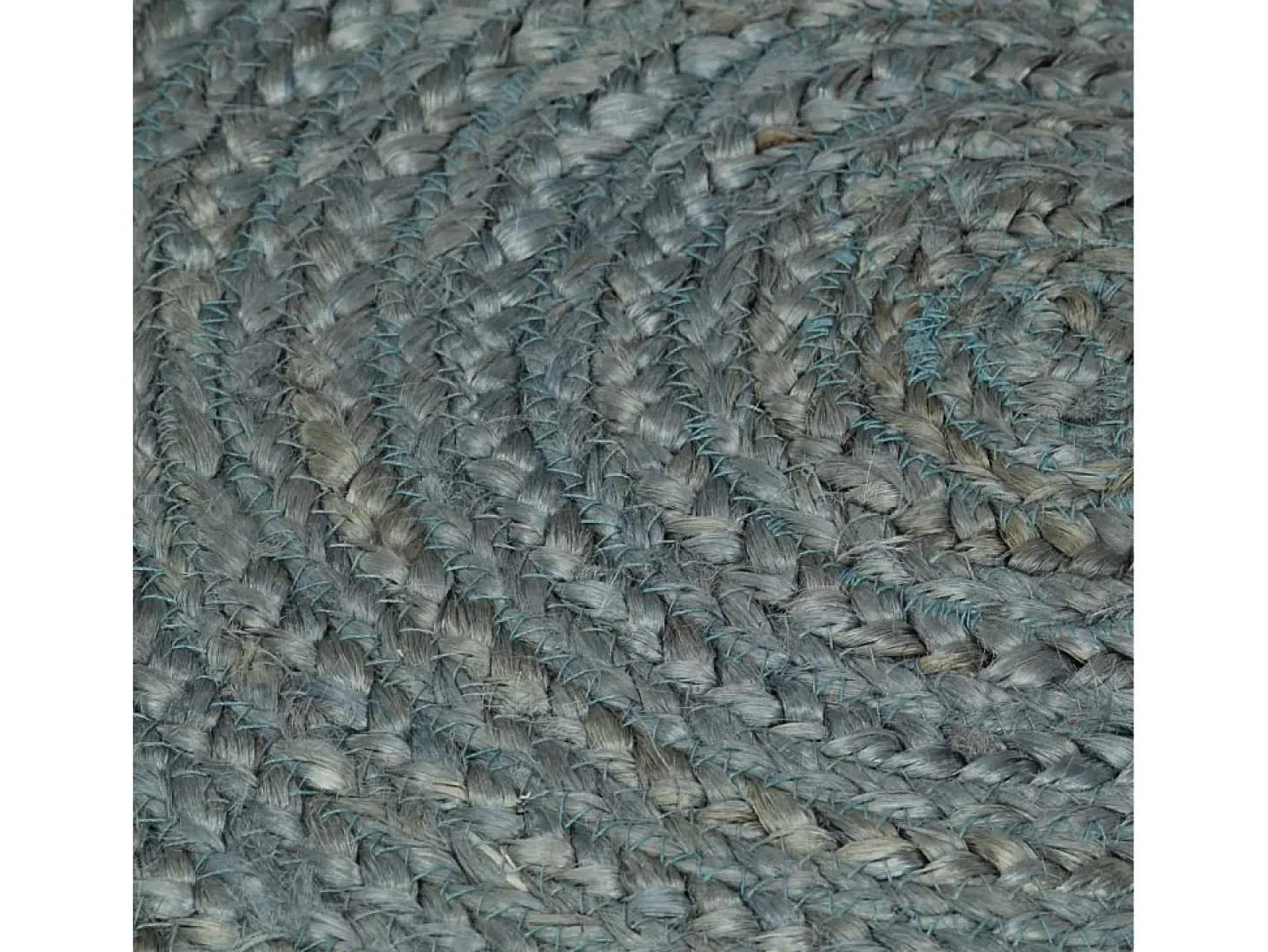 Alfombra de yute tejida a mano redonda verde oliva 120 cm ES22046