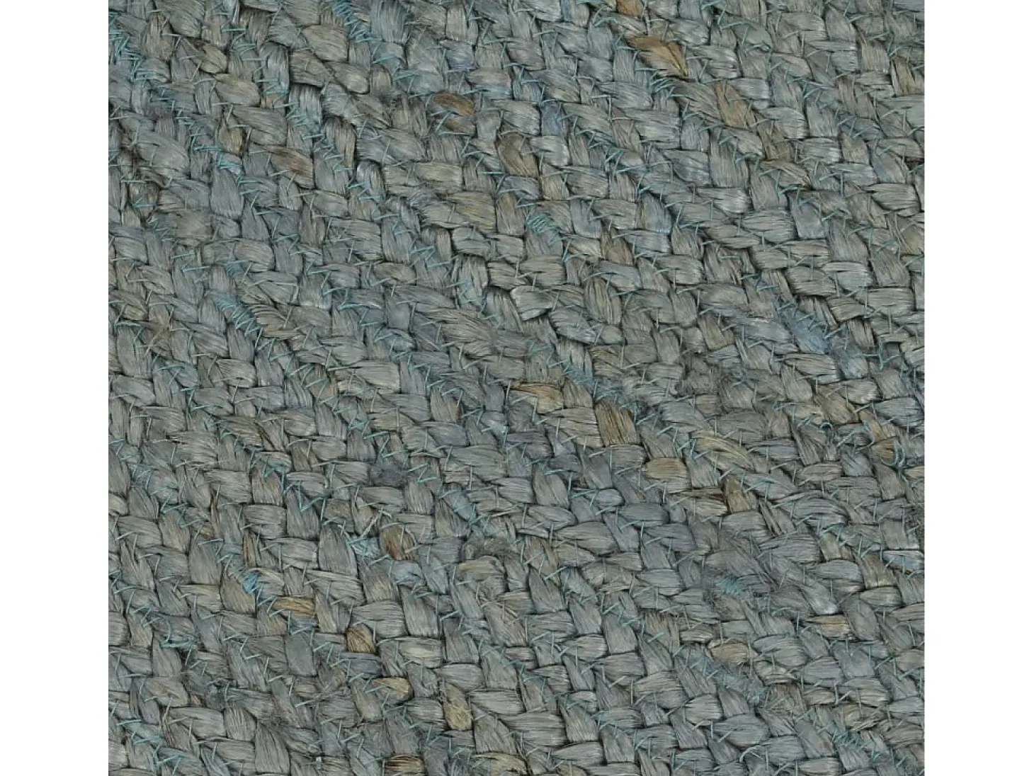 Alfombra de yute tejida a mano redonda verde oliva 120 cm ES22046