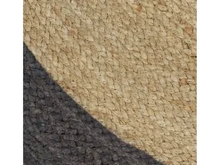 Clicnbuy Alfombra De Salón|Alfombra Redonda^Alfombra de yute tejida a mano con borde oscuro 90 cm Gris
