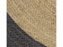Clicnbuy Alfombra De Salón|Alfombra Redonda^Alfombra de yute tejida a mano con borde oscuro 150 cm Gris