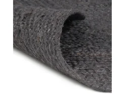 Clicnbuy Alfombra Redonda^Alfombra de yute tejida a mano redonda oscuro 210 cm Gris