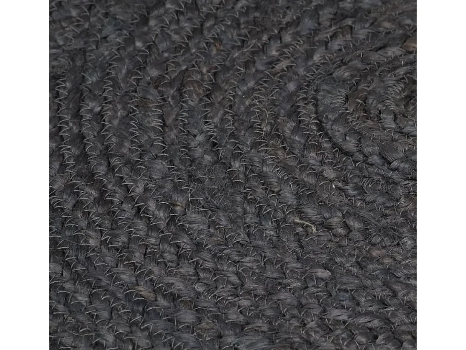 Clicnbuy Alfombra Redonda^Alfombra de yute tejida a mano redonda oscuro 210 cm Gris