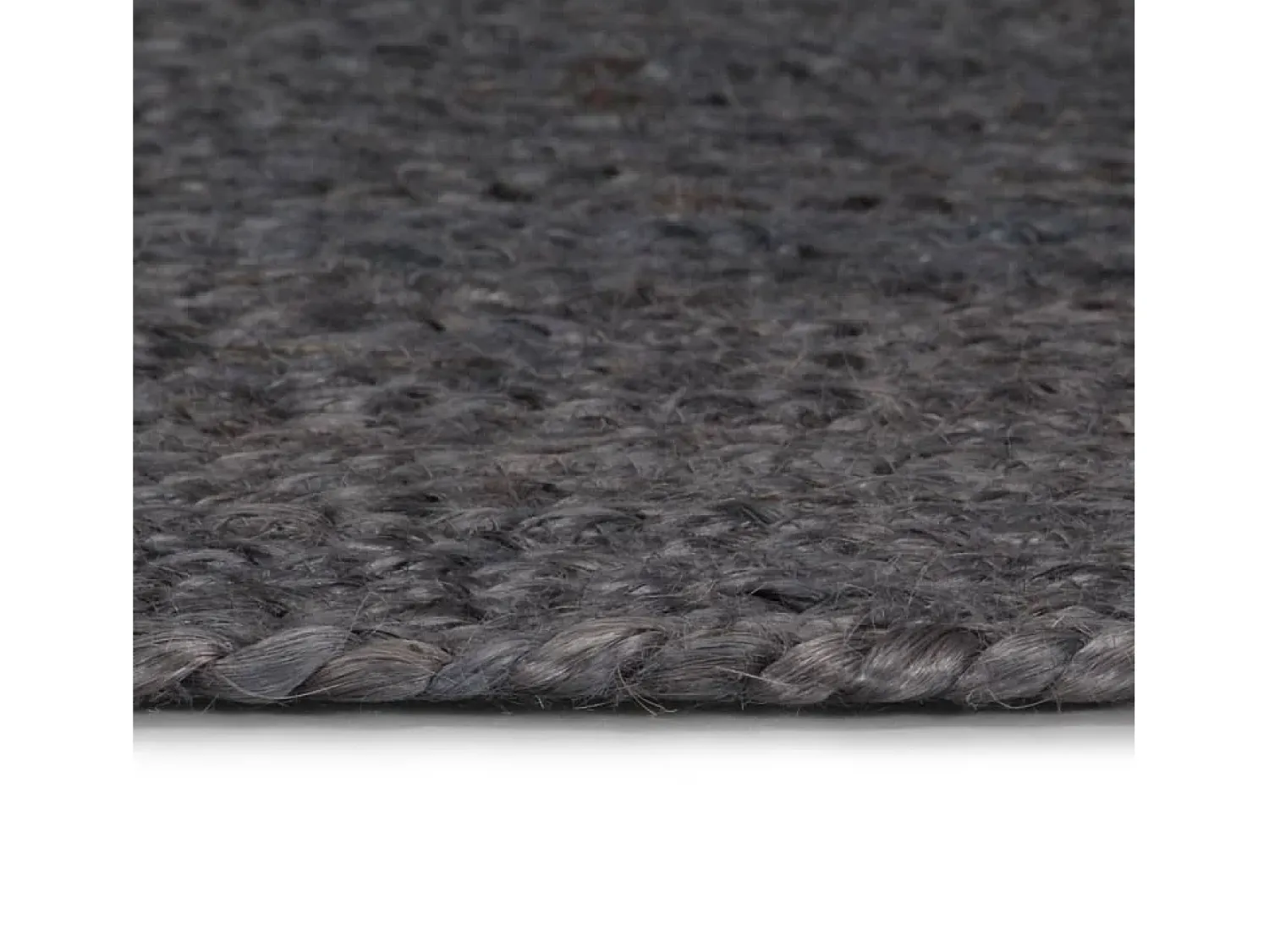 Clicnbuy Alfombra Redonda^Alfombra de yute tejida a mano redonda oscuro 210 cm Gris