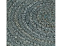 Alfombra de yute tejida a mano redonda verde oliva 180 cm