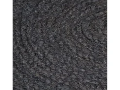 Alfombra de yute tejida a mano redonda gris 120 cm ES79524