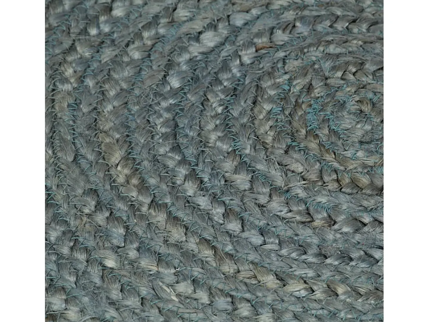 Alfombra de yute tejida a mano redonda verde oliva 210 cm ES74682