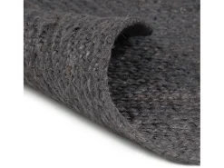 Clicnbuy Alfombra de yute tejida a mano redonda oscuro 240 cm Gris