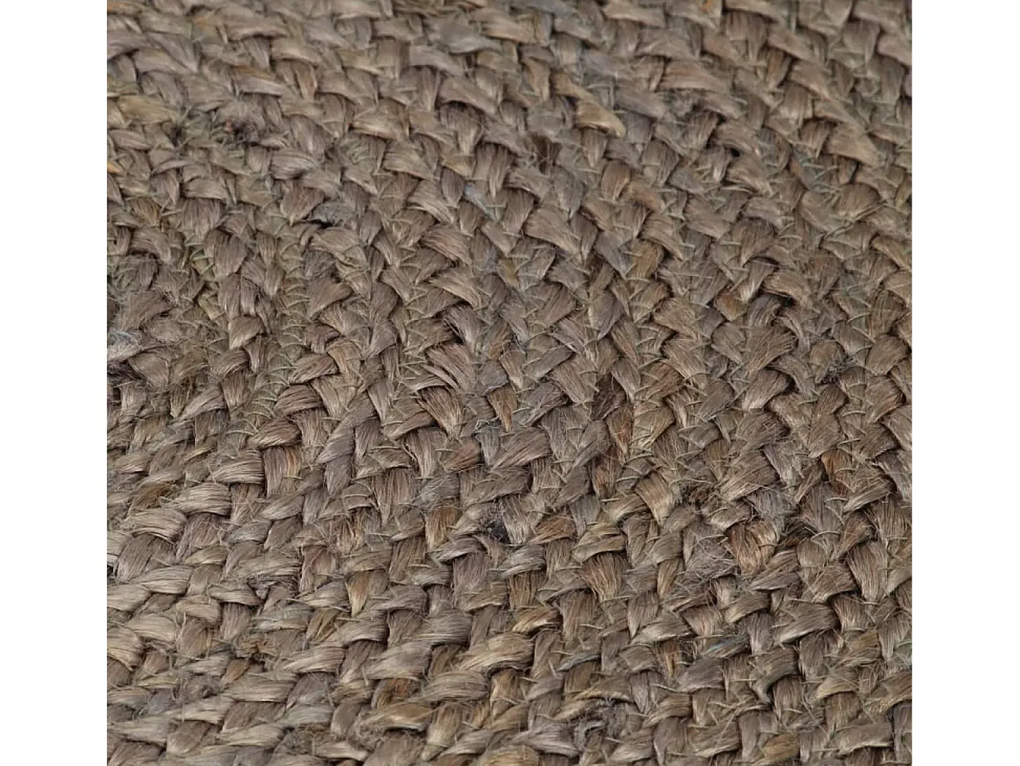 Alfombra de yute tejida a mano redonda gris 150 cm ES65036