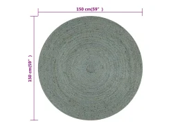 Hot Clicnbuy Alfombra de yute tejida a mano 150 cm oliva Verde