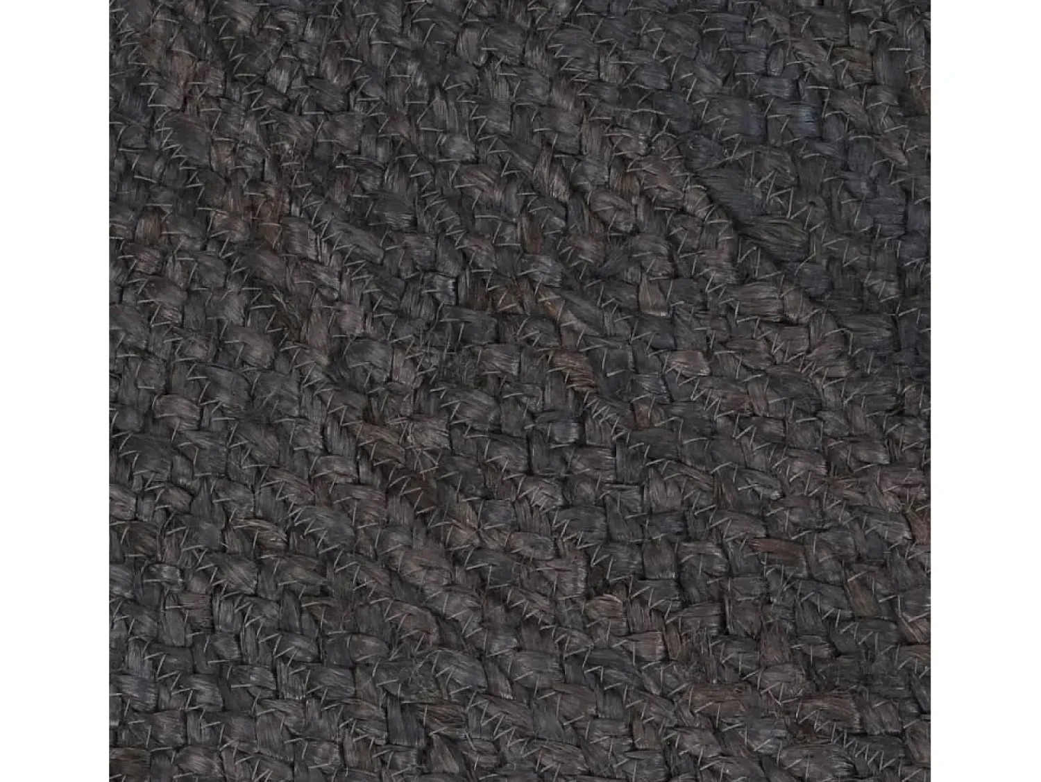 Clearance Alfombra de yute tejida a mano redonda oscuro 210 cm ES46783 Gris