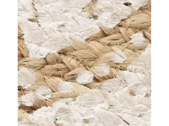 Outlet Alfombra de yute trenzado estampada redonda de 150 cm Beige