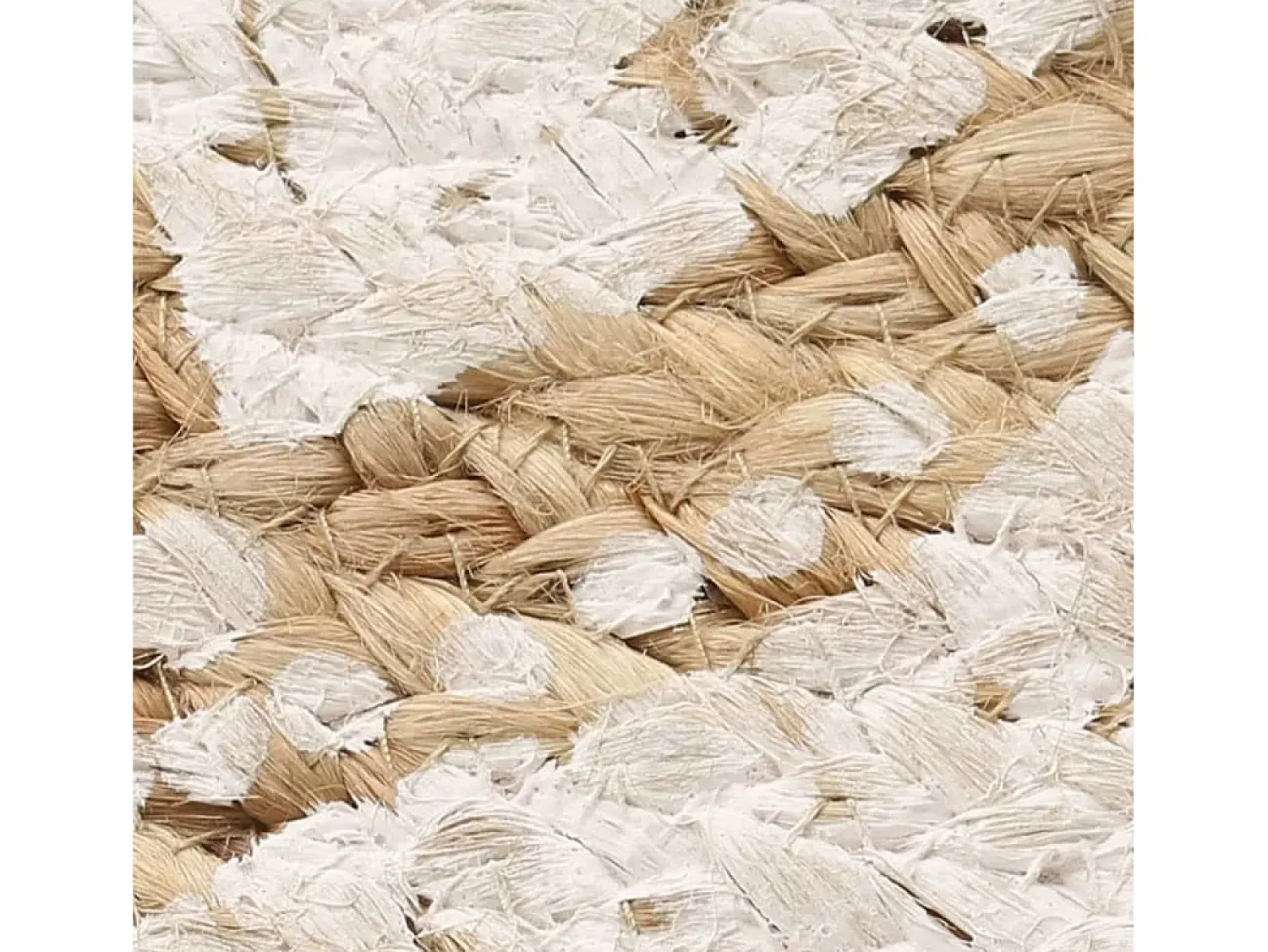 Outlet Alfombra de yute trenzado estampada redonda de 150 cm Beige