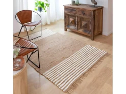 Made In Meubles Alfombra De Salón^Alfombra de yute y algodón Lali para un toque natural en tu decoración Beige