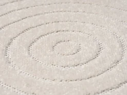 Alfombra diseño moderno Boho - Crema - 160 cm Redondo - SANTO PLUS
