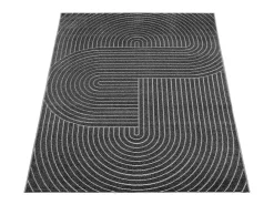 Alfombra diseño moderno Boho - Antracita - 200 x 280 cm - SANTO PLUS
