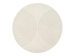 Online the carpet Alfombra Elisa Diseño Geométrico, , 120 cm, Redondo Crema
