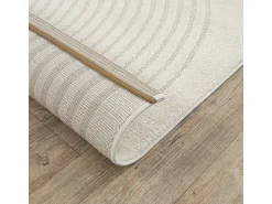 Online the carpet Alfombra Elisa Diseño Geométrico, , 120 cm, Redondo Crema