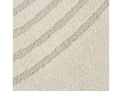 Alfombra Elisa Diseño Geométrico, Crema, 80 x 150 cm