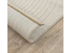 Alfombra Elisa Diseño Geométrico, Beige, 120 x 160 cm